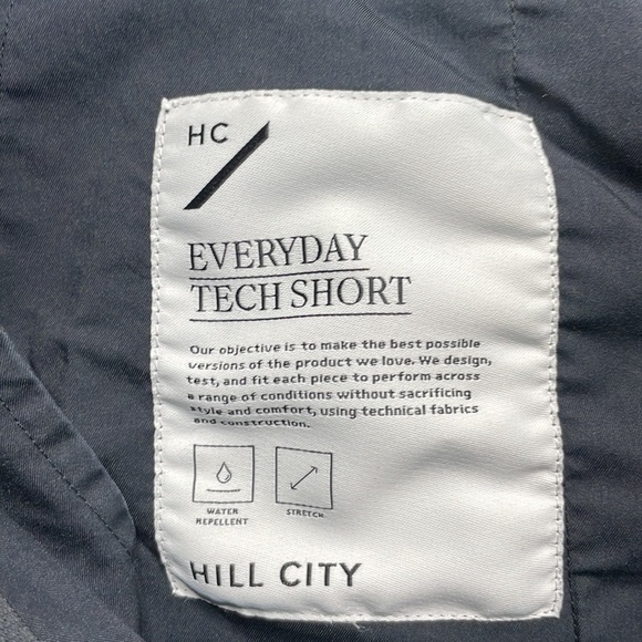 Hill City Mens Black Everyday Tech Short, performance Short, size 31 - Picture 3 of 11